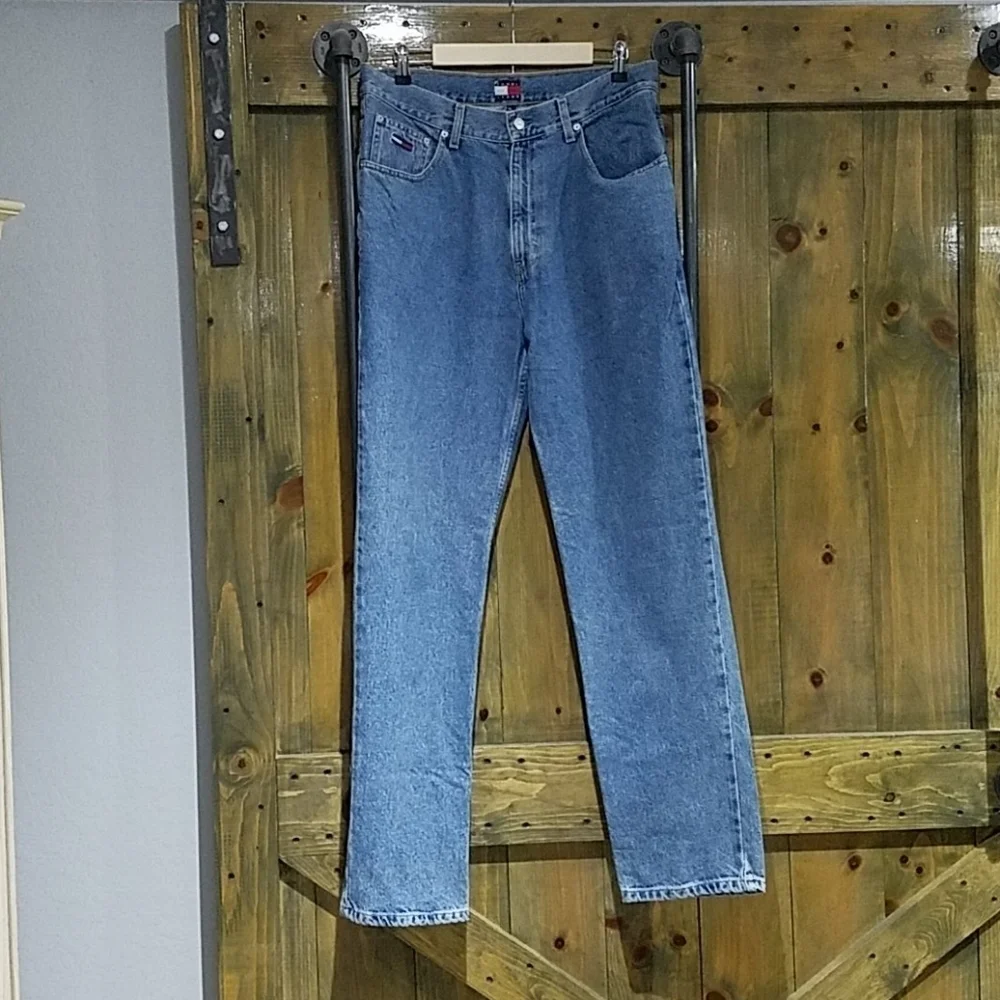 VINTAGE RETRO TOMMY HILFIGER HIGH RISE JEANS SIZE 36×34 90s Y2K